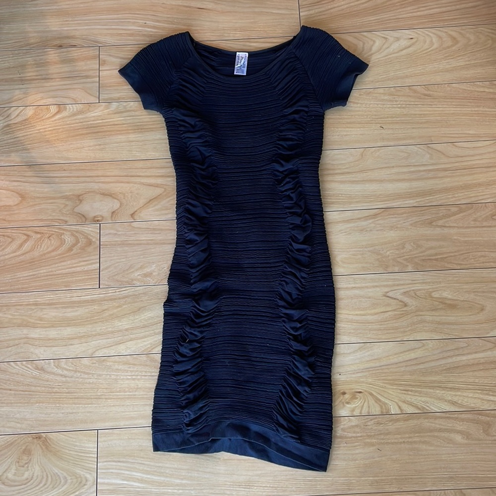 Bodycon black tight dress size XS with back cutout
